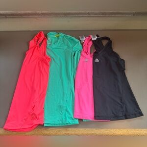 4 Women’s Adidas Tech Fit Athletic Tops Bundle